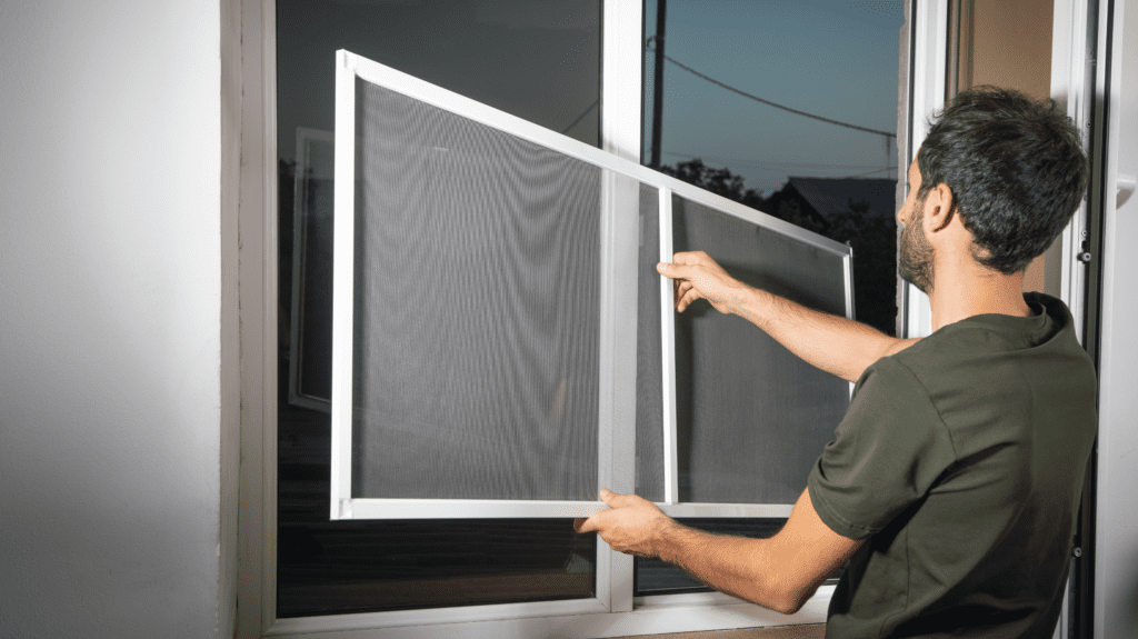 mesh coating for doors and windows